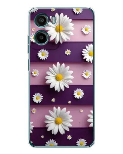 Чехол для Motorola Moto G06 с картинкой «Ромашки на фиолетовом» Чехол для Motorola Moto G06 с картинкой «Ромашки на фиолетовом»