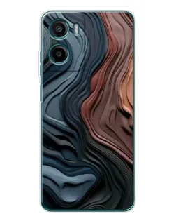 Чехол для Motorola Moto G06 с картинкой «Цветные волны каньона»