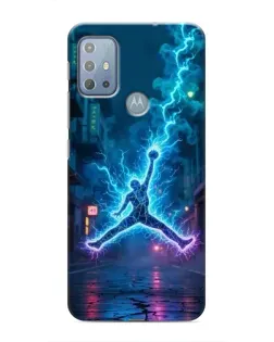 Чехол для Motorola MOTO G10 с картинкой «Jordan Gold Jumpman»