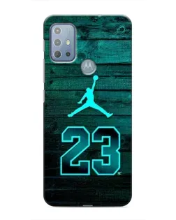 Чехол для Motorola MOTO G10 с картинкой «Jordan Cyan 23»