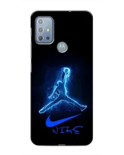 Чехол для Motorola MOTO G10 с картинкой «Jordan Neon Blue»