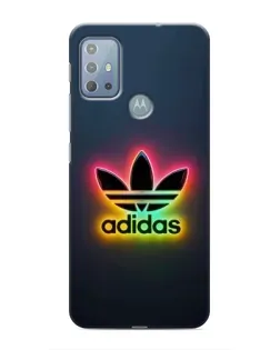 Чехол для Motorola MOTO G10 с картинкой «Неоновый Adidas»