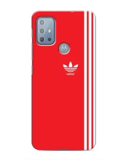 Чехол для Motorola MOTO G10 с картинкой «Красный минимализм Adidas»