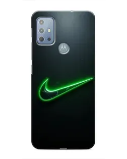 Чехол для Motorola MOTO G10 с картинкой «Неоновый контур Nike»