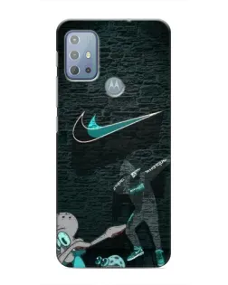 Чехол для Motorola MOTO G10 с картинкой «Спортивный арт Nike»
