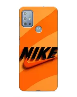 Чехол для Motorola MOTO G10 с картинкой «Оранжевый драйв Nike»