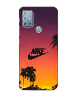 Чехол для Motorola MOTO G10 с картинкой «Nike на закате солнца»