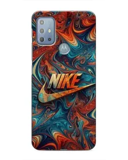 Чехол для Motorola MOTO G10 с картинкой «Nike в абстракции»