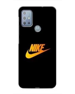 Чехол для Motorola MOTO G10 с картинкой «Золотой логотип Nike»