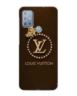 Чохол для Motorola MOTO G10 з картинкою «LV — золота печатка»