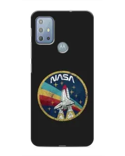 Чехол для Motorola MOTO G10 с картинкой «NASA — эмблема миссии»