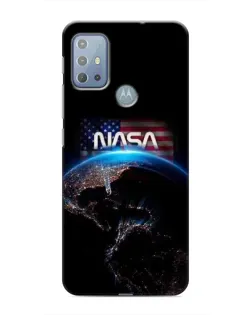 Чехол для Motorola MOTO G10 с картинкой «Земля из космоса NASA»