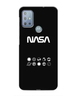 Чехол для Motorola MOTO G10 с картинкой «NASA — технический принт»