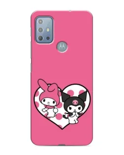 Чехол для Motorola MOTO G10 с картинкой «Kuromi и My Melody»