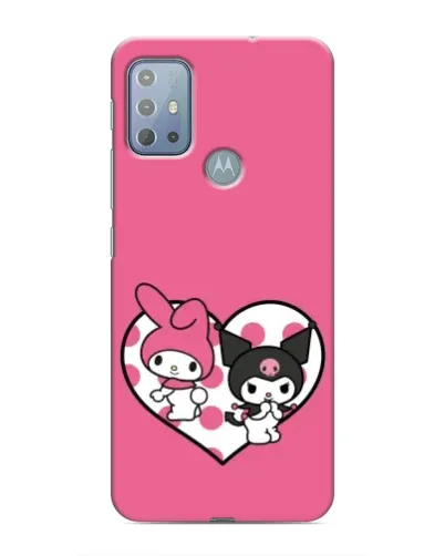 Чехол для Motorola MOTO G10 с картинкой «Kuromi и My Melody»