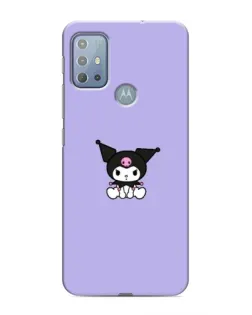 Чехол для Motorola MOTO G10 с картинкой «Kuromi — фиолетовый минимализм»