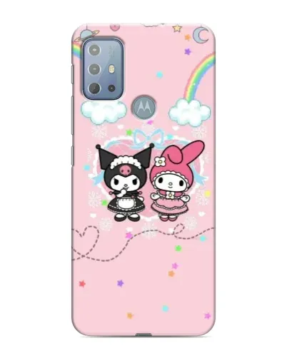 Чехол для Motorola MOTO G10 с картинкой «My Melody и Kuromi»