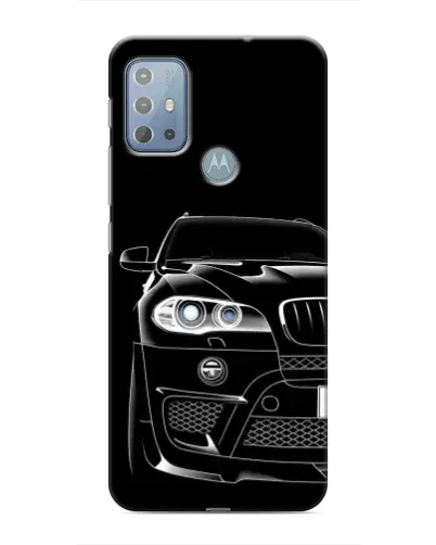 Чехол для Motorola MOTO G10 с картинкой «Темный силуэт BMW»