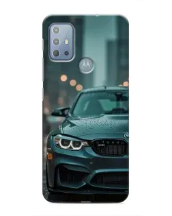 Чехол для Motorola MOTO G10 с картинкой «BMW в огнях города»