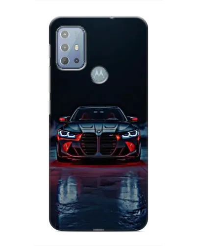 Чехол для Motorola MOTO G10 с картинкой «BMW на мокрой дороге»