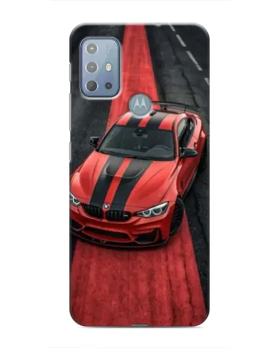 Чехол для Motorola MOTO G10 с картинкой «BMW на красной дорожке»