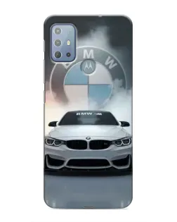 Чехол для Motorola MOTO G10 с картинкой «BMW в белом дыму»