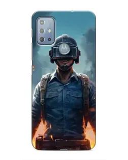Чехол для Motorola MOTO G10 с картинкой «PUBG — реалистичный герой»