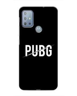 Чехол для Motorola MOTO G10 с картинкой «PUBG — белый логотип»