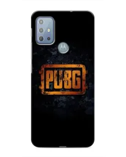 Чехол для Motorola MOTO G10 с картинкой «PUBG — золотой логотип»