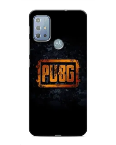 Чехол для Motorola MOTO G10 с картинкой «PUBG — золотой логотип»
