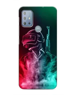 Чехол для Motorola MOTO G10 с картинкой «PUBG — огненный воин»