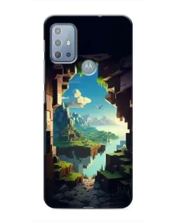 Чехол для Motorola MOTO G10 с картинкой «Вид из пещеры»