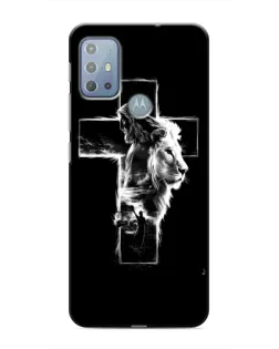 Чехол для Motorola MOTO G10 с картинкой «Сияющий крест Jesus»