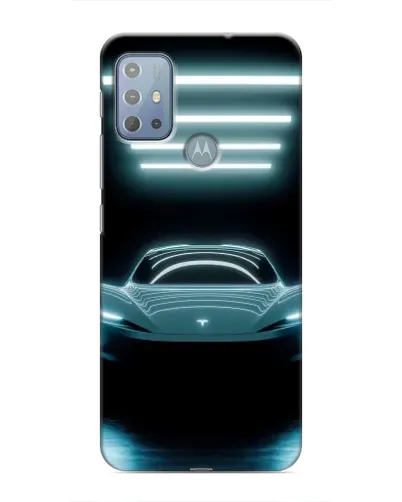 Чехол для Motorola MOTO G10 с картинкой «Tesla в неоне»