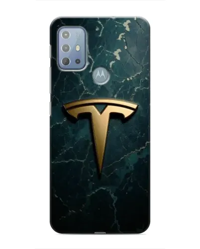 Чехол для Motorola MOTO G10 с картинкой «Мраморная Tesla Gold»