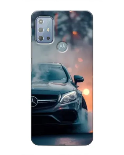 Чехол для Motorola MOTO G10 с картинкой «Mercedes — ночной город»