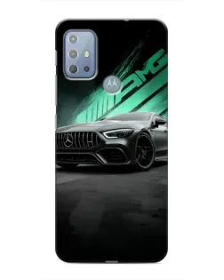 Чехол для Motorola MOTO G10 с картинкой «Темный Mercedes AMG»