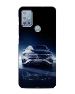 Чехол для Motorola MOTO G10 с картинкой «Ночной Mercedes EQ»