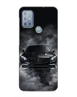 Чехол для Motorola MOTO G10 с картинкой «Mercedes в дыму»