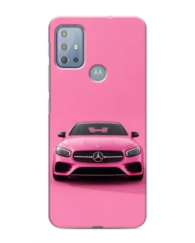 Чехол для Motorola MOTO G10 с картинкой «Розовый Mercedes AMG»