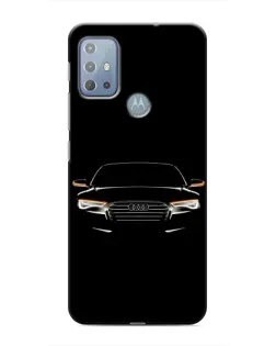 Чехол для Motorola MOTO G10 с картинкой «Audi — ночной контур»
