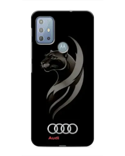 Чехол для Motorola MOTO G10 с картинкой «Графика — пантера и Audi»