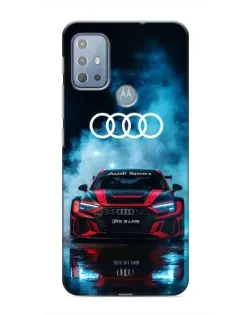 Чехол для Motorola MOTO G10 с картинкой «Audi Sport — неон»
