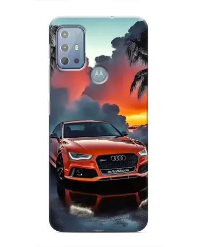 Чехол для Motorola MOTO G10 с картинкой «Audi — закат»