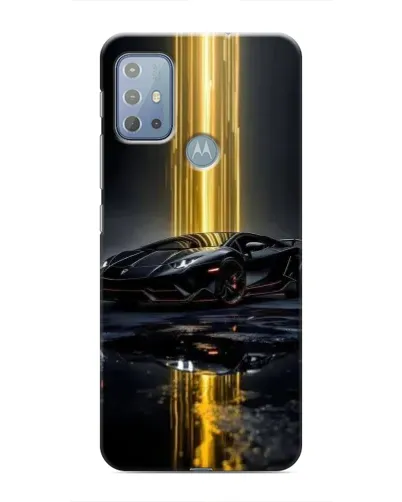 Чехол для Motorola MOTO G10 с картинкой «Ночной Lamborghini драйв»