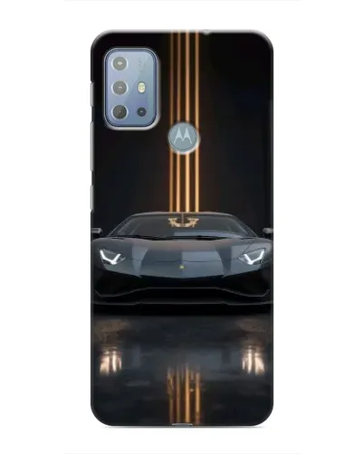Чехол для Motorola MOTO G10 с картинкой «Lamborghini золотые линии»