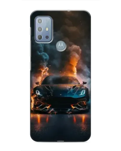 Чехол для Motorola MOTO G10 с картинкой «Lamborghini дымная эстетика»