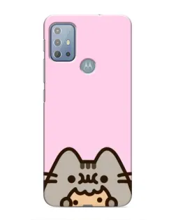 Чехол для Motorola MOTO G10 с картинкой «Pusheen и печенье»