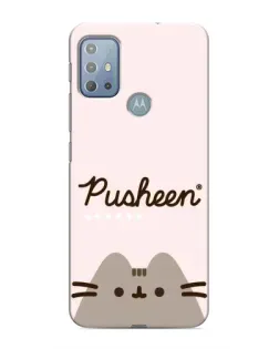 Чехол для Motorola MOTO G10 с картинкой «Pusheen логотип»