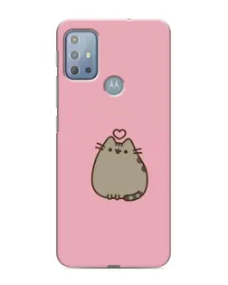 Чехол для Motorola MOTO G10 с картинкой «Pusheen сердце»